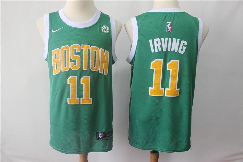 Men Boston Celtics 11 Irving Green City Edition Game Nike NBA Jerseys